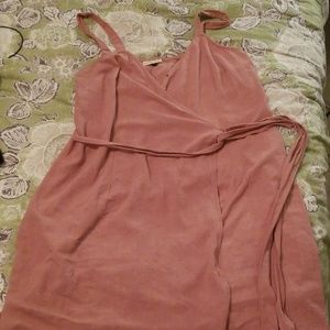 Tie Close Dusty Rose Dress